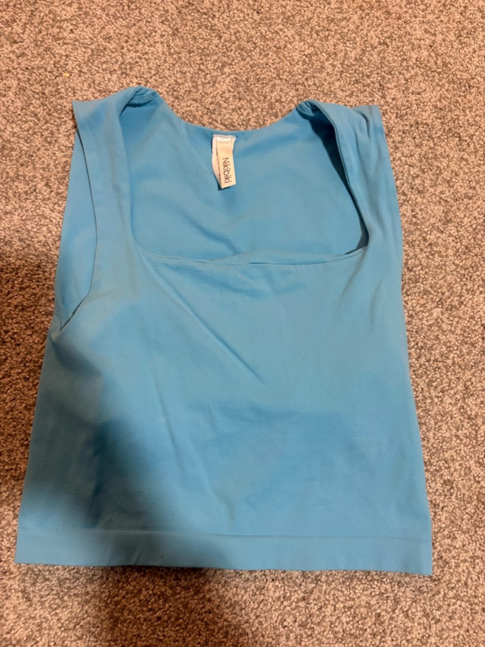 Nikibiki Sky Blue Square Neck Tank